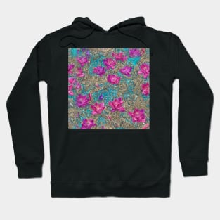 Purple Lotus Pattern Hoodie